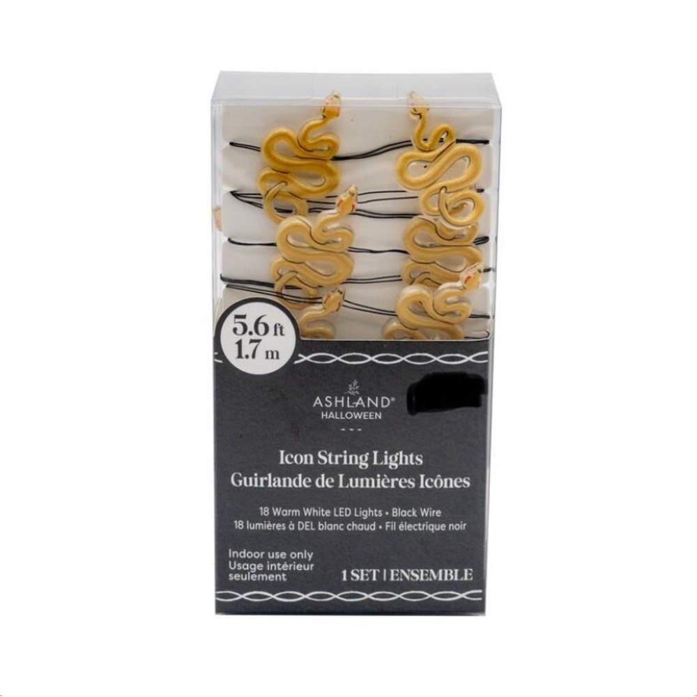 18ct. Snake Icon LED String Lights